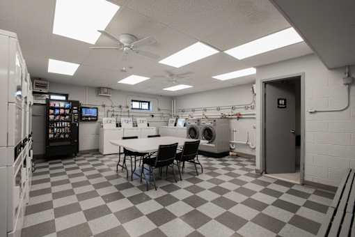 a laundry room with washer and dryer
