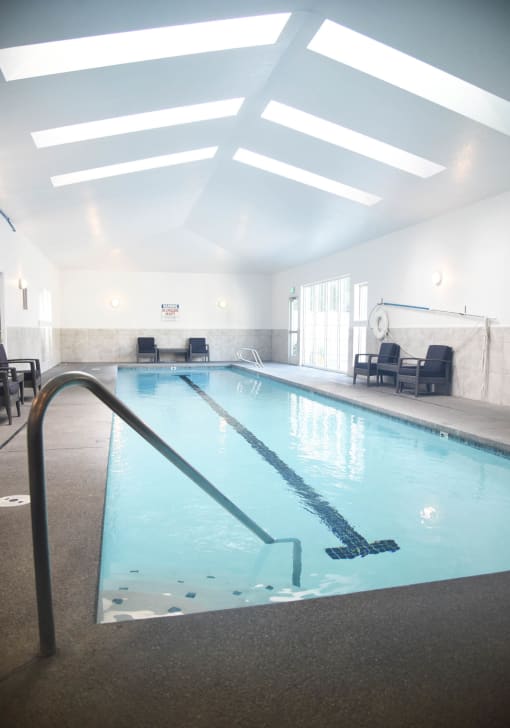 Indoor swimming pool at Graymayre Crossing Apartments, Washington