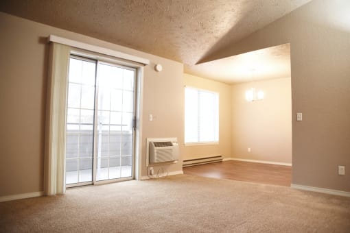 Interior design of living room at Graymayre Crossing Apartments, Spokane, WA