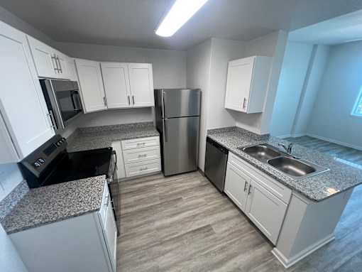 Kitchen and living space at Madison Highlands 2 Tampa Florida