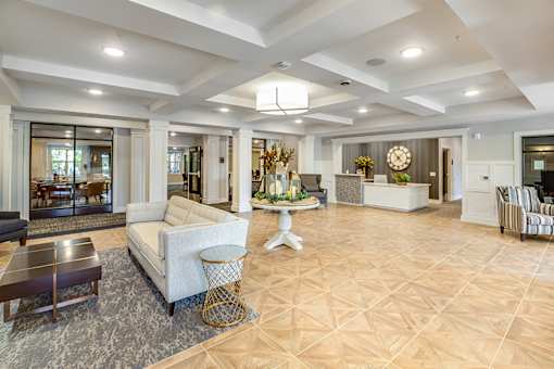 Lobby, welcoming, Senior Apartment, Senior living, Maplewood, White Bear Lake, Saint Paul, Frost English Silver