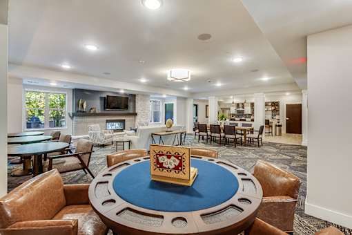 Silver Lounge, games, entertain, party, Senior Apartment, Senior living, Maplewood, White Bear Lake, Saint Paul, Frost English Silver