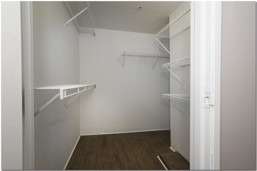 a walk in closet at Marshall Place Apartments