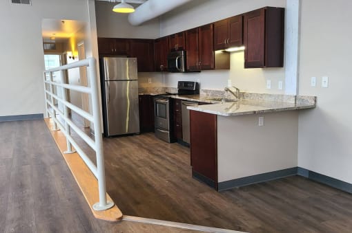 Kitchen with granite countertops in Cleveland