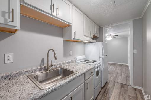 a fully equipped kitchen