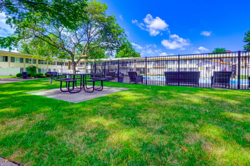 Grassy Picnic Pool Area