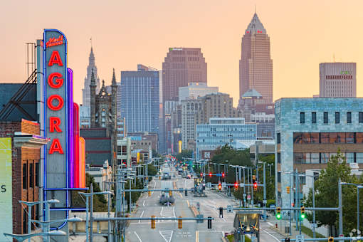 city street view at Life At Agora, Ohio, 44103