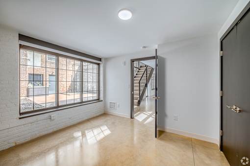 room with large window at Life At Agora, Ohio, 44103