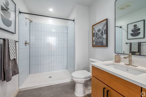 bathroom with a toilet at Life At Agora, Cleveland, OH