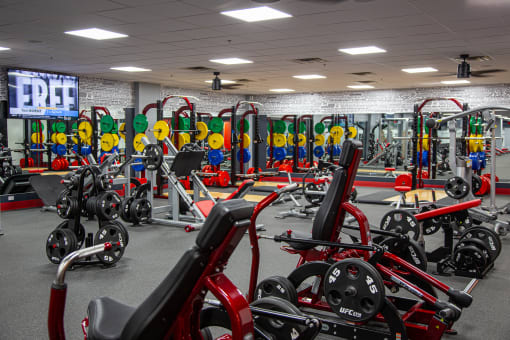 UFC Gym equipment at Market Square Place, Pittsburgh, PA