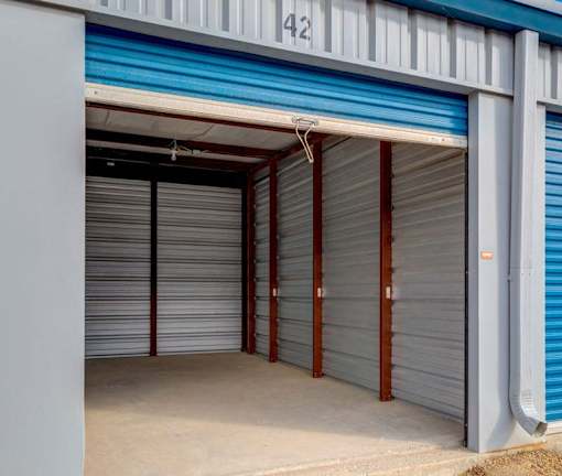 A storage unit with the number 42 on the side.