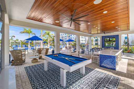 Outdoor Lounge at The Palmeri Residences, Naples, Florida
