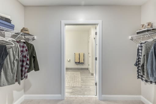 a walk in closet with ample space for storage at Edgebrook Residences, New Hampshire, 03054