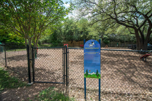 Dog park at Madison at the Arboretum, Austin