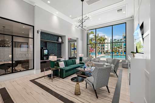 Lobby and Sitting Area at The Palmeri Residences, Naples, FL