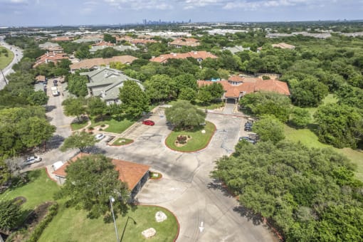 Aerial view of community at River Stone Ranch, Austin, TX