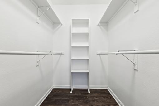 Large White Closet at Flats on Chapel Apartments, Waco, Texas