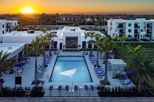 Aerial View of Property at The Palmeri Residences, Naples, FL, 34104