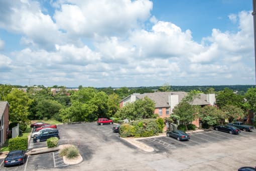 Aerial view at Village Oaks Apartments, Austin, TX