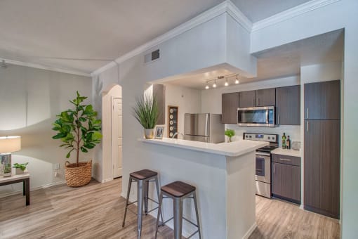 Kitchen with Quartz Countertops at Stonelake at the Arboretum, Texas, 78759