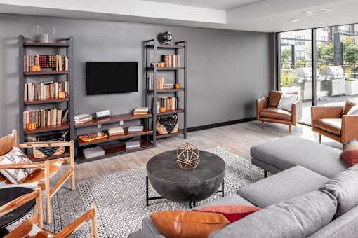 Community Room at Maven on Broadway Apartments, Rochester