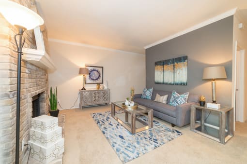 Living room at High Oaks, Texas