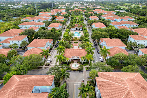 Aerial view of Floresta apartments in Jupiter, FL