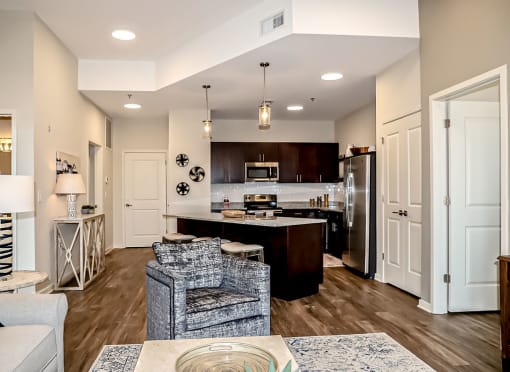 Open concept floor plans at The Station at River Crossing, Macon, Georgia