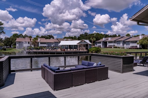 Lakeside lounge area  at Saddleworth Green, Ocala, Florida