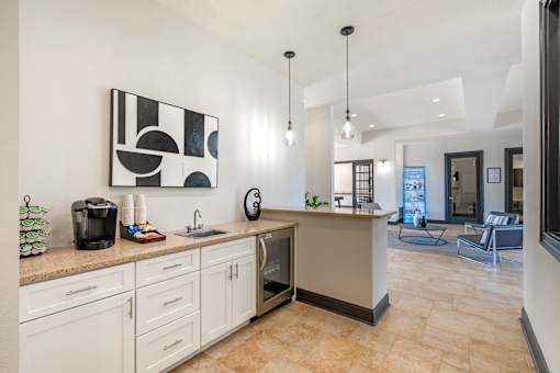 Clubhouse Kitchen with Coffee Maker