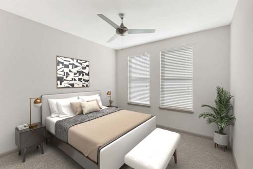 Well Decorated Bedroom at Glenwood at Grant Park, Atlanta, Georgia