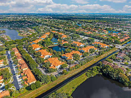 Aerial View of Via Lugano apartments in Boynton Beach, Florida