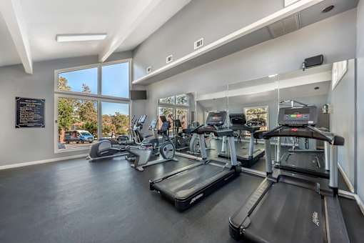 Gym with treadmills at Great Hills, Austin, TX