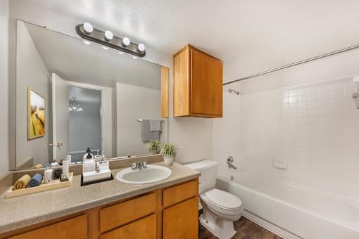 Bathroom with a white toilet at Great Hills, Austin Texas
