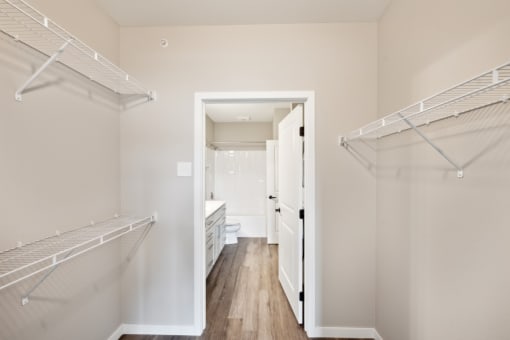 a spacious closet at SoRoc on Maine in Rochester, MN