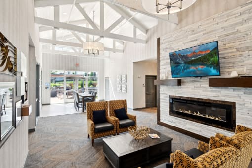 the lobby at SoRoc on Maine in Rochester, MN