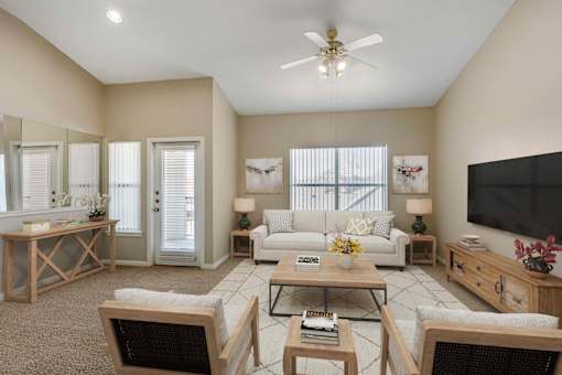 Graceful Living Area at Flats on Chapel, Waco, 76712