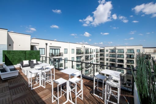 Rooftop deck and lounge area| SLX Atlanta  at SLX Atlanta, Chamblee, GA