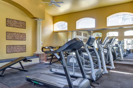 Fitness center with cardio equipmen at Links at High Resort, Rio Rancho, NM, 87124