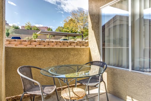 Private balconies and patios at Links at High Resort, Rio Rancho, NM, 87124