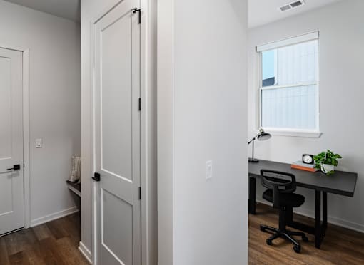 Room with desk at Aerie Blue Sage, Elkhorn, Nebraska