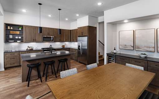 Kitchen view at Aerie Blue Sage, Elkhorn, Nebraska