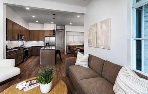 Living room at Aerie Blue Sage, Nebraska