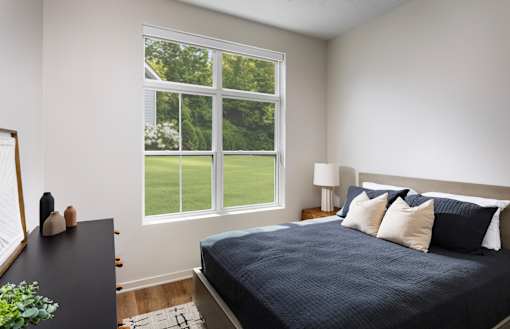 Bedroom with bed at Aerie Blue Sage, Nebraska
