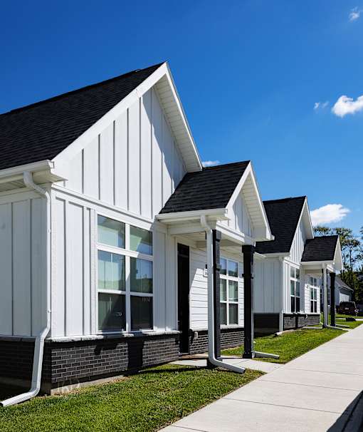 Series of white houses at Aerie Blue Sage, Elkhorn, 68022 