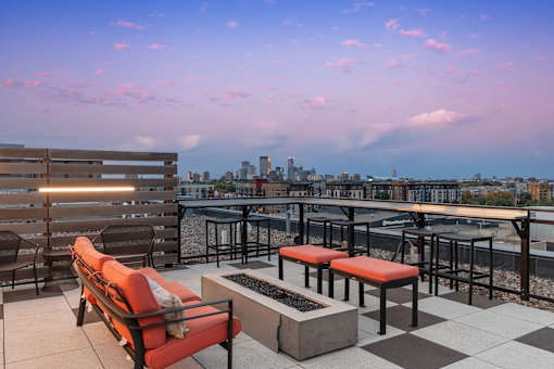 Roof top patio at Revel, Minneapolis