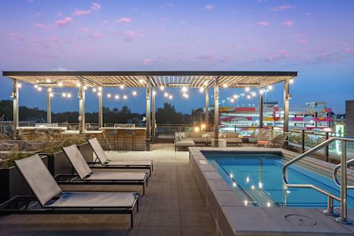 Roof top pool at Revel, Minneapolis, MN, 55408