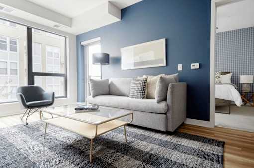 Furnished Living room at Revel, Minneapolis, 55408