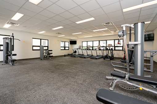 Interior - wide shot of fitness centre