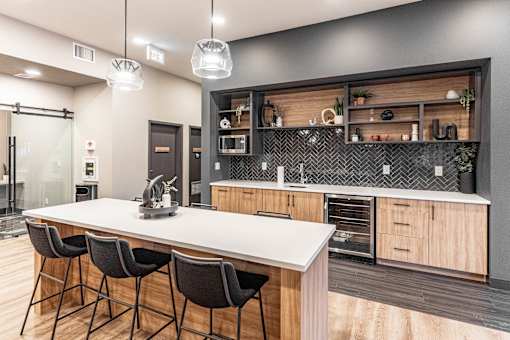 A Modern Kitchen at Podium Apartments, Alberta